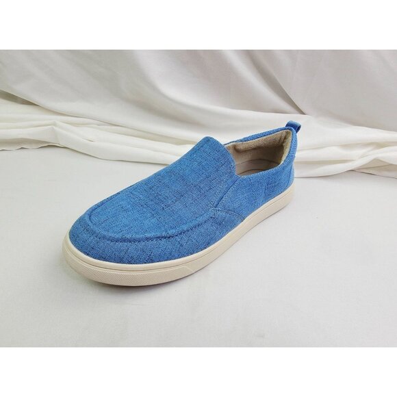 Baretraps Size 10M Mens Lincoln Blue Canvas Slip On Logo Comfort Fashion Loafers - Picture 7 of 12
